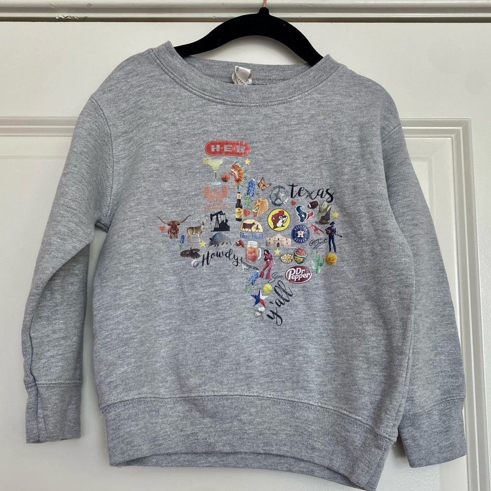 All the best Texas things toddler crewneck sweatshirt